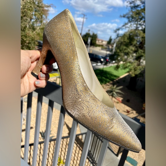 STUART WEITZMAN GOLD & SILVER HEELS - Picture 14 of 15